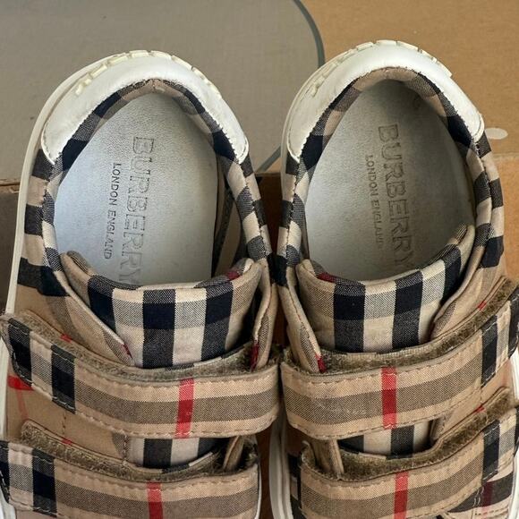 Burberry Mini Markham Check Toddler Sneakers - SZ EU 26 / US 9.5 C - Picture 6 of 14